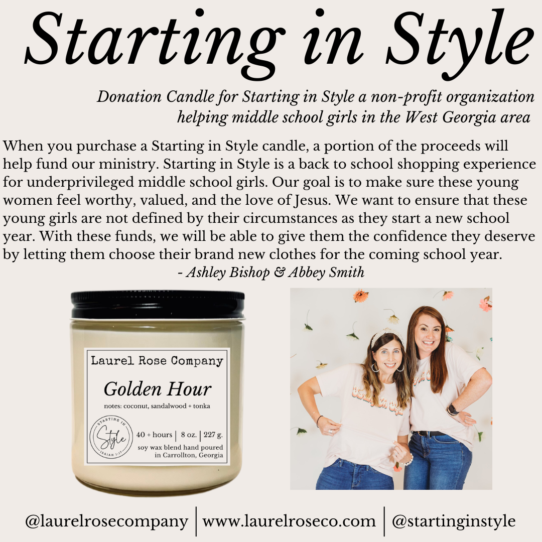 Starting in Style - Donation Candle